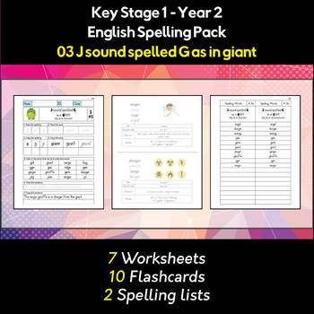 english spelling and phonics pack j sound spelled g as in giant d