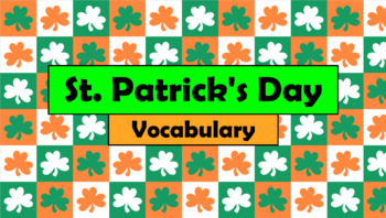 Preview of English (ESL) - St. Patrick's Day Vocabulary - PowerPoint + Flashcards