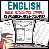 English Start of the Year Back to School Bundle for High School
