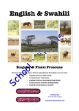 English / Swahili: Pronouns Flash Cards / Practice Writing