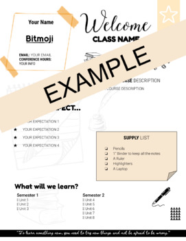 Preview of English Syllabus Template