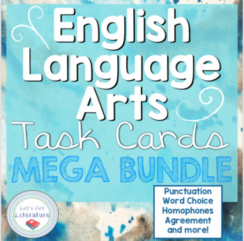 Preview of English Language Arts Task Cards Mega Bundle