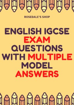 Preview of English Test Prep with multiple model answers to given GCSE questions *June exam