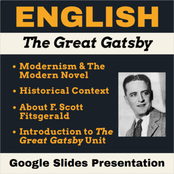 Preview of English | The Great Gatsby: Historical Background & Author Information