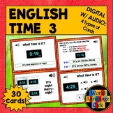 TIME BOOM CARDS 3 ⭐ English Boom Cards ⭐ESL ELL EFL ENL En