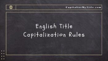 Preview of English Title Capitalization Rules: Grammar Lesson