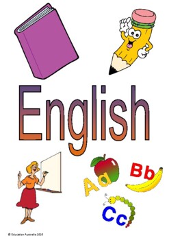 English Subject Cover Page