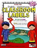 English-Vietnamese Classroom Item Labels