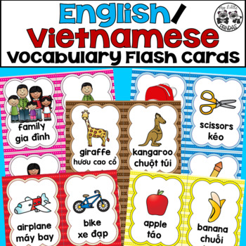 Preview of English/Vietnamese Vocabulary Flash Cards