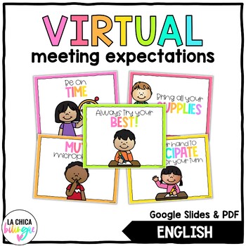 Preview of English Virtual Meeting Expectations | Distance Learning
