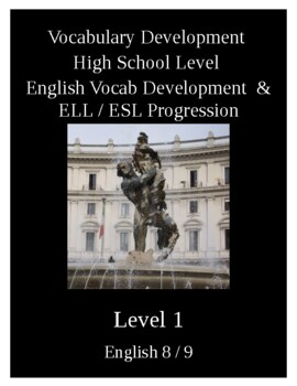Preview of English Vocab Development for High School Level - Level #1 Jr High/ High School