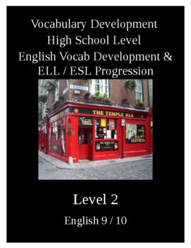 Preview of English Vocab Development for High School Level - Level #2 Jr High/ High School