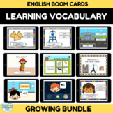 English Vocabulary Boom Cards Growing Bundle