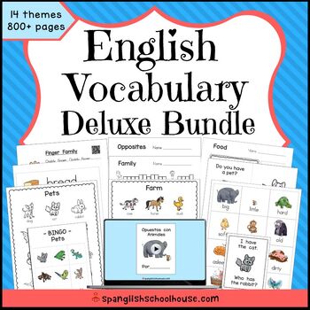 Preview of English Vocabulary Deluxe Bundle