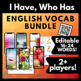 ELL ESL Newcomer Vocabulary Lesson & Review Game Bundle: F