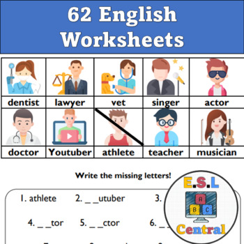 worksheets for beginner esl students teaching resources tpt