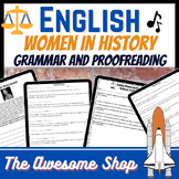 Woman's History Month Grammar Worksheets Middle School Block