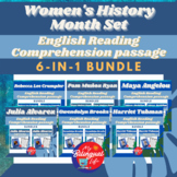 English Women's History Month Set Biography Reading Compre