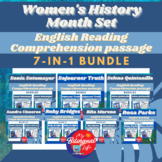 English Women's History Month Set Biography Reading Compre