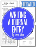 English: Writing A Journal Entry