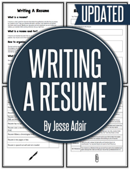 Preview of English: Writing A Resume