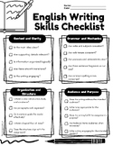 English Writing Skills Checklist