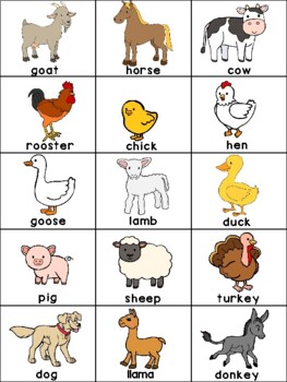 English activity & coloring pages - Farm animals by Vari-Lingual