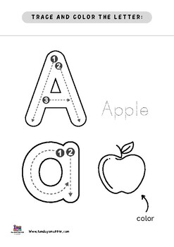 English alphabet Trace & color by Fundaysmatter | TPT