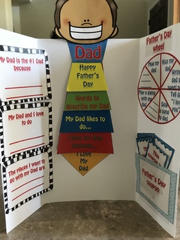 Preview of English and Mandarin Father's Day lapbook 中英文双语父亲节折叠书