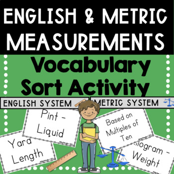 Preview of English and Metric Measurement Vocabulary Sort