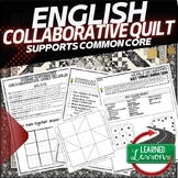 English and Reading Collaborative Quilt, Classroom Display