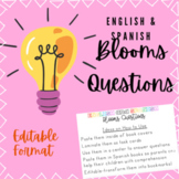 English and Spanish Blooms Questions!