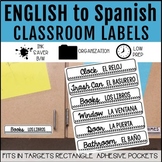 English and Spanish Classroom Labels