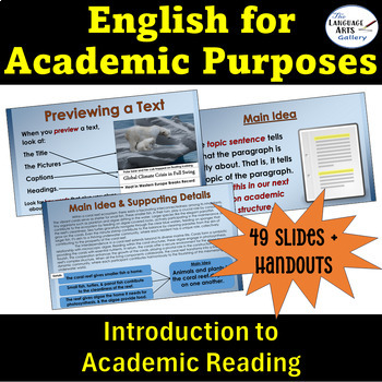 Preview of English for Academic Purposes Course Lesson 1