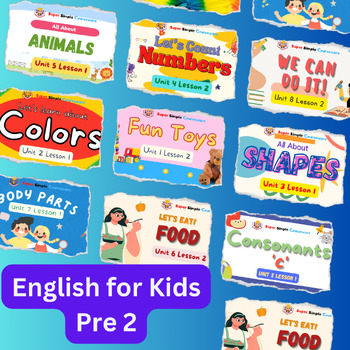 Preview of English for Kids|Close Reading |Pre 2 |video|presentation link|learning english