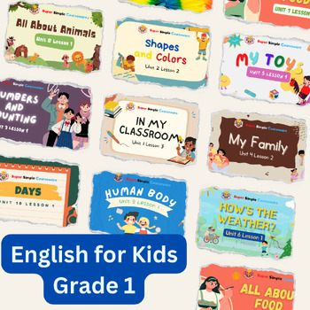 Preview of English for Kids|Close Reading | grade1|video|presentation link|learning english