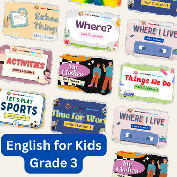 Preview of English for Kids|Close Reading | grade3|video|presentation link|learning english