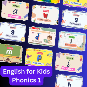 Preview of English for Kids|Close Reading|phonics1|video|presentation link|learning english