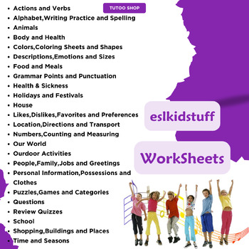 Preview of English for Kids|Eslkidstuff|Learning English|Worksheets|reading