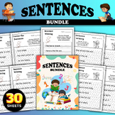 English for Kids, Make Sentences Worksheets, Writing Sente