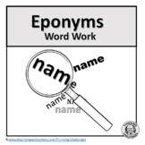English grammar Eponyms  no prep word work