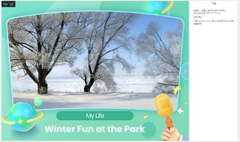 Preview of English in the Family - EIF-L3-U3-LC1-3 Winter Fun at the Park