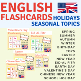 English flashcards bundle for teaching English | Holidays 