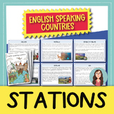 English-speaking countries stations for the English EFL/ESL class