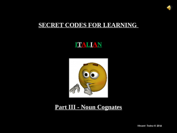 Preview of Italian Made Simple: Cognate Codes 103-Nouns