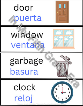 Preview of English to Spanish Cognates