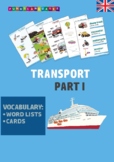 English vocabulary for kids. Transport. Part I.