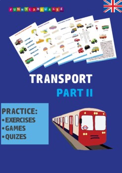Preview of English vocabulary for kids. Transport. Part II
