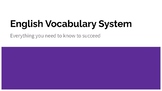 English vocabulary system