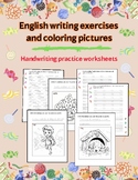 English writing exercises  and coloring pictures/Handwriti